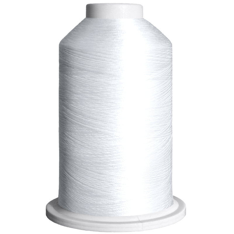Polyester Embroidery Thread, Pure White, 5000m cone