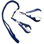 Curved nippers with lanyard
